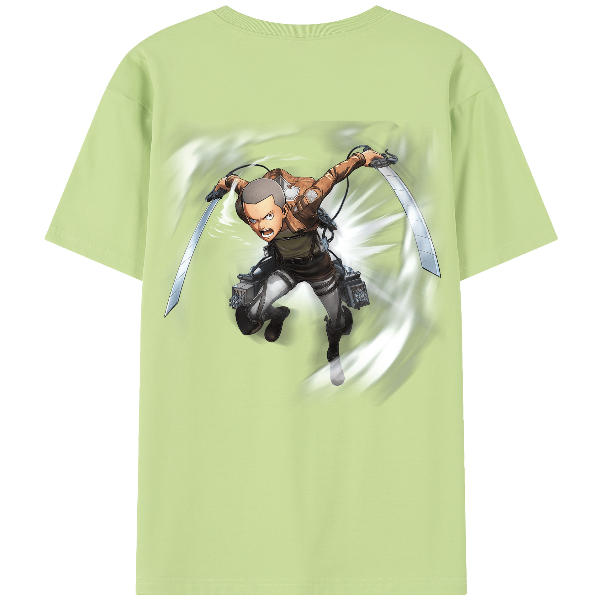 （画像用） 進撃の巨人 コニー·スプリンガー Attack on Titan Connie Springer 綿100％半袖Tシャツ（背面プリント）